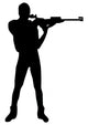 Air Soft Rifle Silhouette Wall Decal