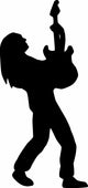 Guitarist Solo Music Silhouette Wall Decal