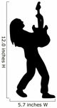 Guitarist Solo Music Silhouette Wall Decal