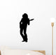 Bassist Guitarist Music Silhouette Wall Decal