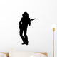 Bassist Guitarist Music Silhouette Wall Decal