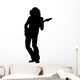 Bassist Guitarist Music Silhouette Wall Decal