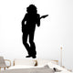 Bassist Guitarist Music Silhouette Wall Decal
