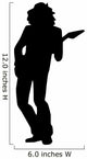 Bassist Guitarist Music Silhouette Wall Decal