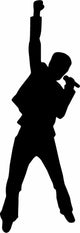 Rockstar Singer Silhouette Wall Decal