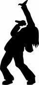 Rockstar Metal Singer Silhouette Wall Decal