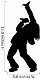 Rockstar Metal Singer Silhouette Wall Decal
