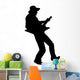 Blues Boy Rockstar Guitar Wall Decal