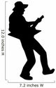 Blues Boy Rockstar Guitar Wall Decal
