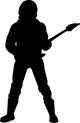 Strumming Rock Guitarist Music Wall Decal