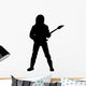 Strumming Rock Guitarist Music Wall Decal