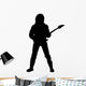 Strumming Rock Guitarist Music Wall Decal