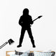 Strumming Rock Guitarist Music Wall Decal
