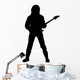 Strumming Rock Guitarist Music Wall Decal