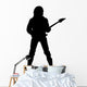 Strumming Rock Guitarist Music Wall Decal