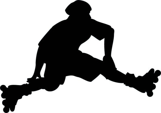 Roller Blading Silhouette Wall Decal