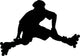 Roller Blading Silhouette Wall Decal