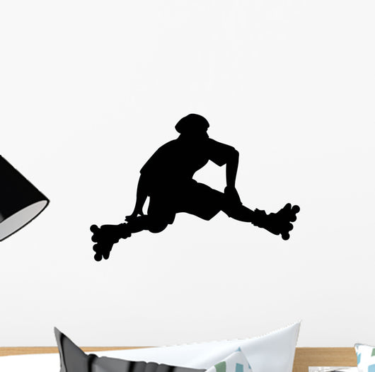 Roller Blading Silhouette Wall Decal