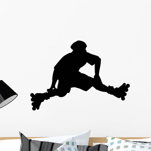 Roller Blading Silhouette Wall Decal