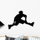 Roller Blading Silhouette Wall Decal