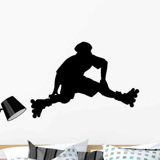 Roller Blading Silhouette Wall Decal