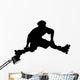 Roller Blading Silhouette Wall Decal