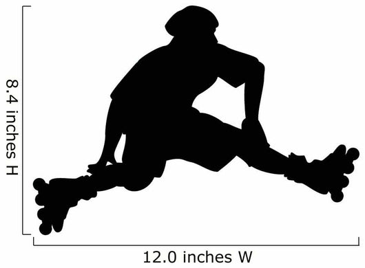 Roller Blading Silhouette Wall Decal