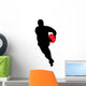 Running Rugby Silhouette Wall Decal