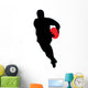 Running Rugby Silhouette Wall Decal