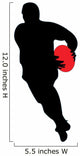 Running Rugby Silhouette Wall Decal