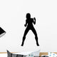 Woman Attractive Air Guitar Wall Decal
