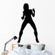 Woman Attractive Air Guitar Wall Decal