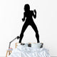 Woman Attractive Air Guitar Wall Decal