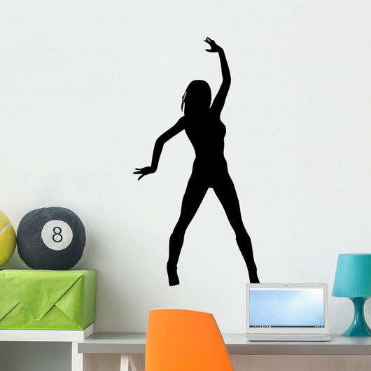 Woman Attractive Dancing 2 Wall Decal