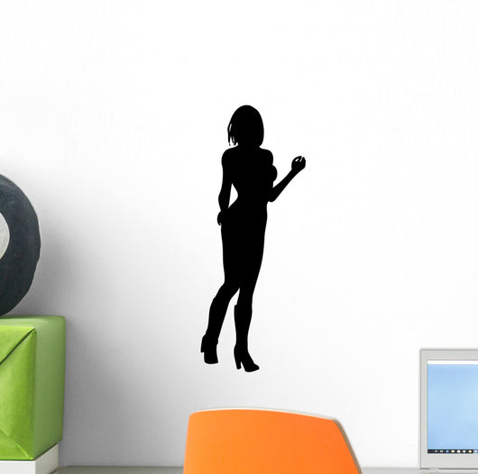 Woman Attractive Heels Standing1 Wall Decal
