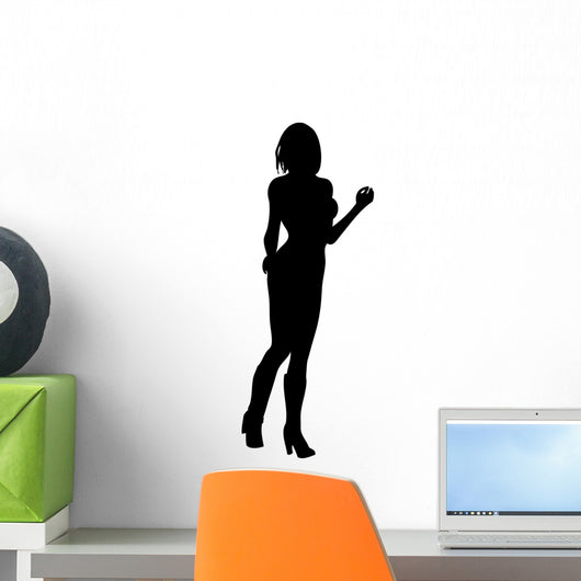 Woman Attractive Heels Standing1 Wall Decal