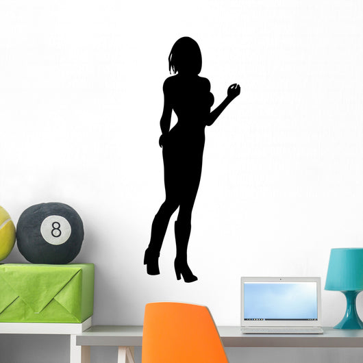 Woman Attractive Heels Standing1 Wall Decal