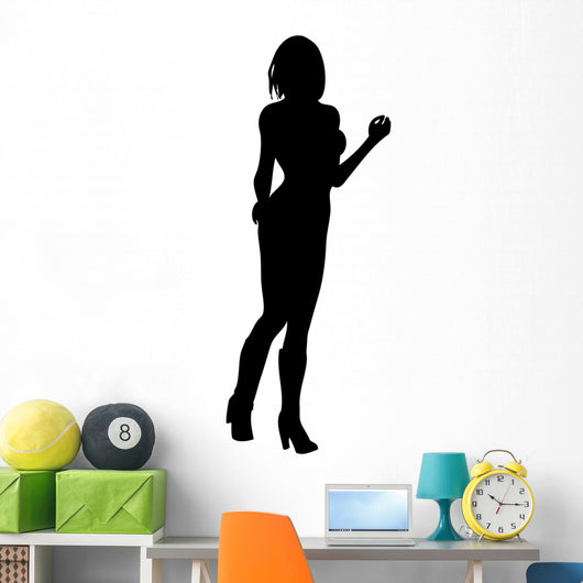 Woman Attractive Heels Standing1 Wall Decal