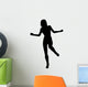 Woman Dancing Arms Out Silhouette Wall Decal