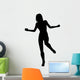 Woman Dancing Arms Out Silhouette Wall Decal