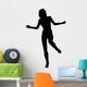 Woman Dancing Arms Out Silhouette Wall Decal