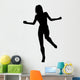 Woman Dancing Arms Out Silhouette Wall Decal
