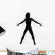 Woman Dancing Arms Out 2 Silhouette Wall Decal