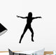 Woman Dancing Graceful Silhouette Wall Decal