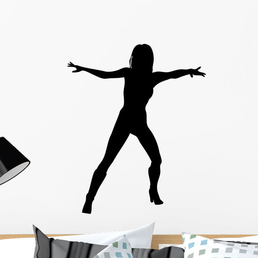 Woman Dancing Graceful Silhouette Wall Decal