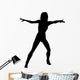 Woman Dancing Graceful Silhouette Wall Decal