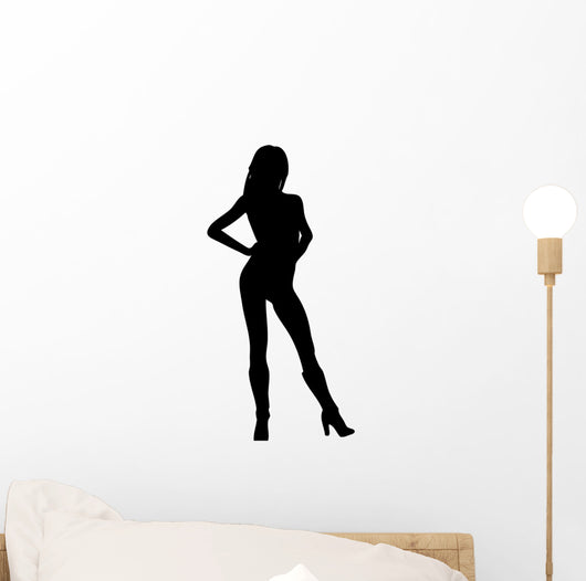 Woman Hands Hips Heels Wall Decal