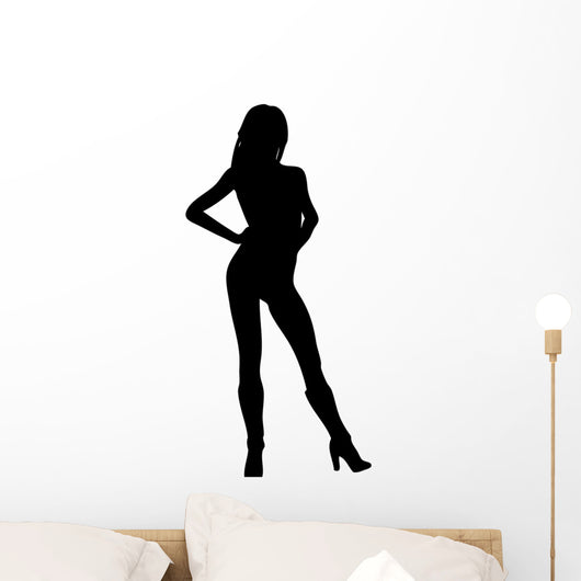 Woman Hands Hips Heels Wall Decal