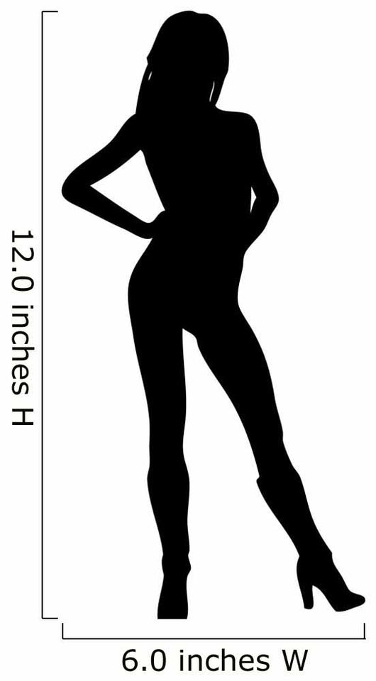 Woman Hands Hips Heels Wall Decal