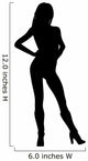 Woman Hands Hips Heels Wall Decal